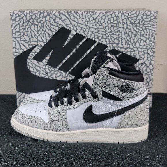 NEW Nike Air Jordan 1 Retro High OG White Cement FD1437-052 GS Size 6.5Y Sneaker - Picture 5 of 10